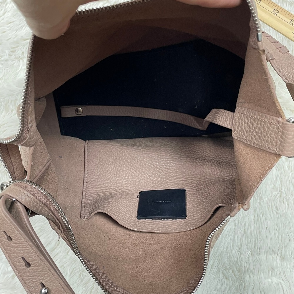 All Saints Leather Kita‎ Crossbody Bag Purse Beige Taupe - Picture 14 of 16